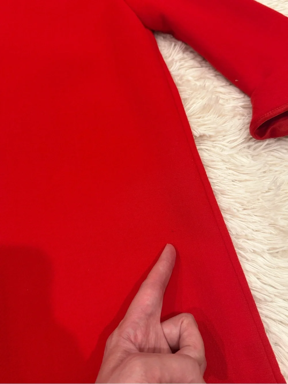 Kate Spade Luna Flare Ruffle Sleeve Dress 8 Red Wool Shift Holiday Office Party